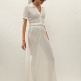 Faithfull - Lenna Skirt Pointelle Lace Vintage White