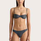 Faithfull - Farrah Bikini Top Charred Navy - Final Sale