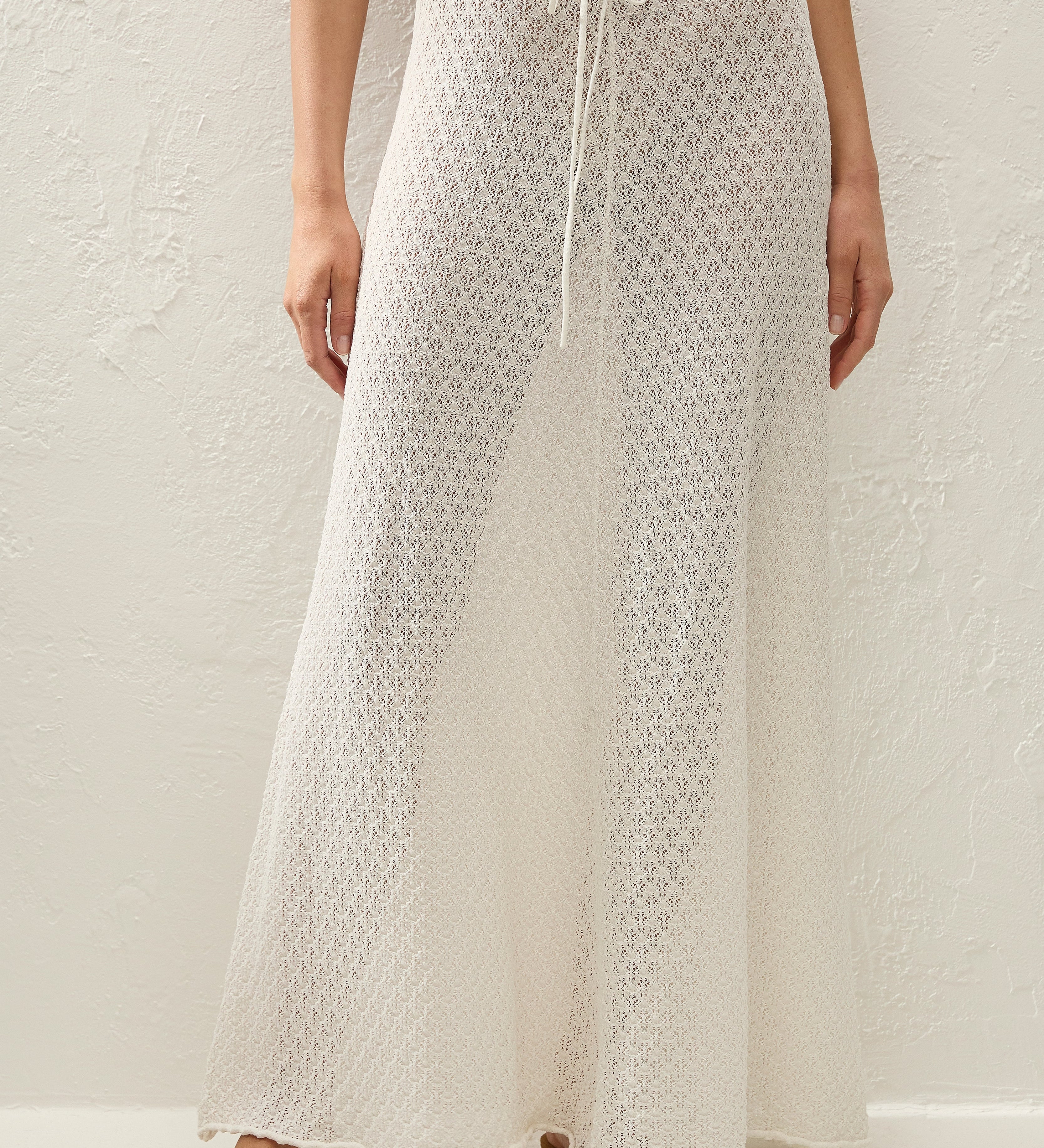 Faithfull - Lenna Skirt Pointelle Lace Vintage White