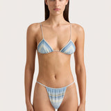 Faithfull - Elea Bikini Top Futura Stripe Sky Blue - Final Sale
