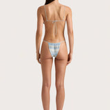 Faithfull - Elea Bikini Top Futura Stripe Sky Blue - Final Sale