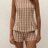 Faithfull - Ana Top Gingham Cedar