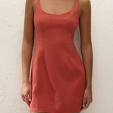 Faithfull - Sanne Mini Dress Dusty Tomato