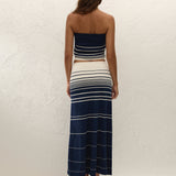 Faithfull - Casia Maxi Skirt Navy Cream Stripe