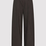 St. Agni - Wool Pinstripe Tapered Pants - Mahogany Stripe