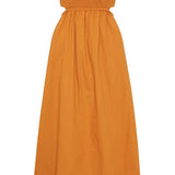 Faithfull - Deva Midi Dress Plain Orange - Final Sale