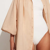 Faithfull - Lucita Smock Dress Plain Sand - Final Sale