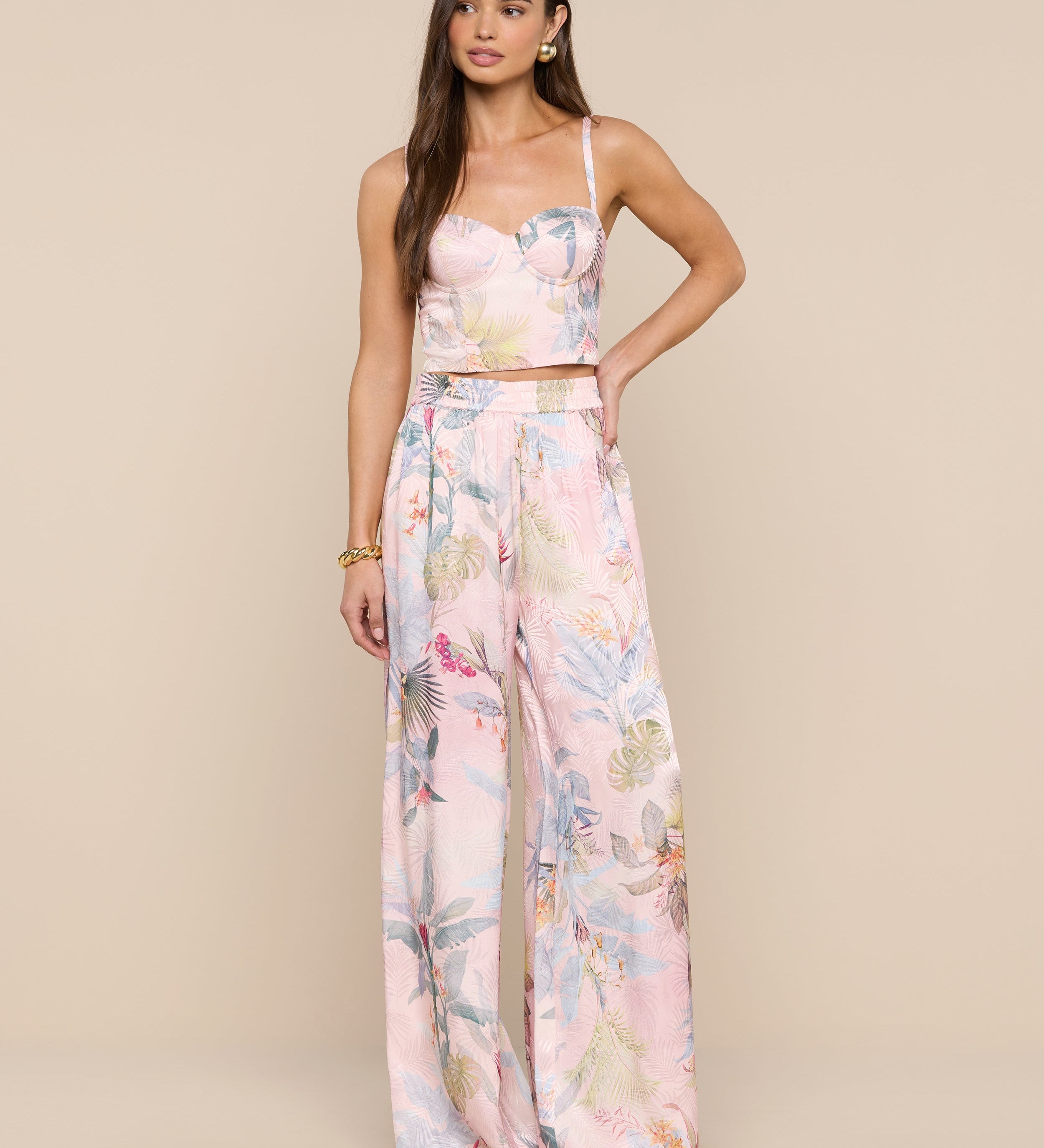 L'AGENCE - Lillian Satin Wide - Leg Pant