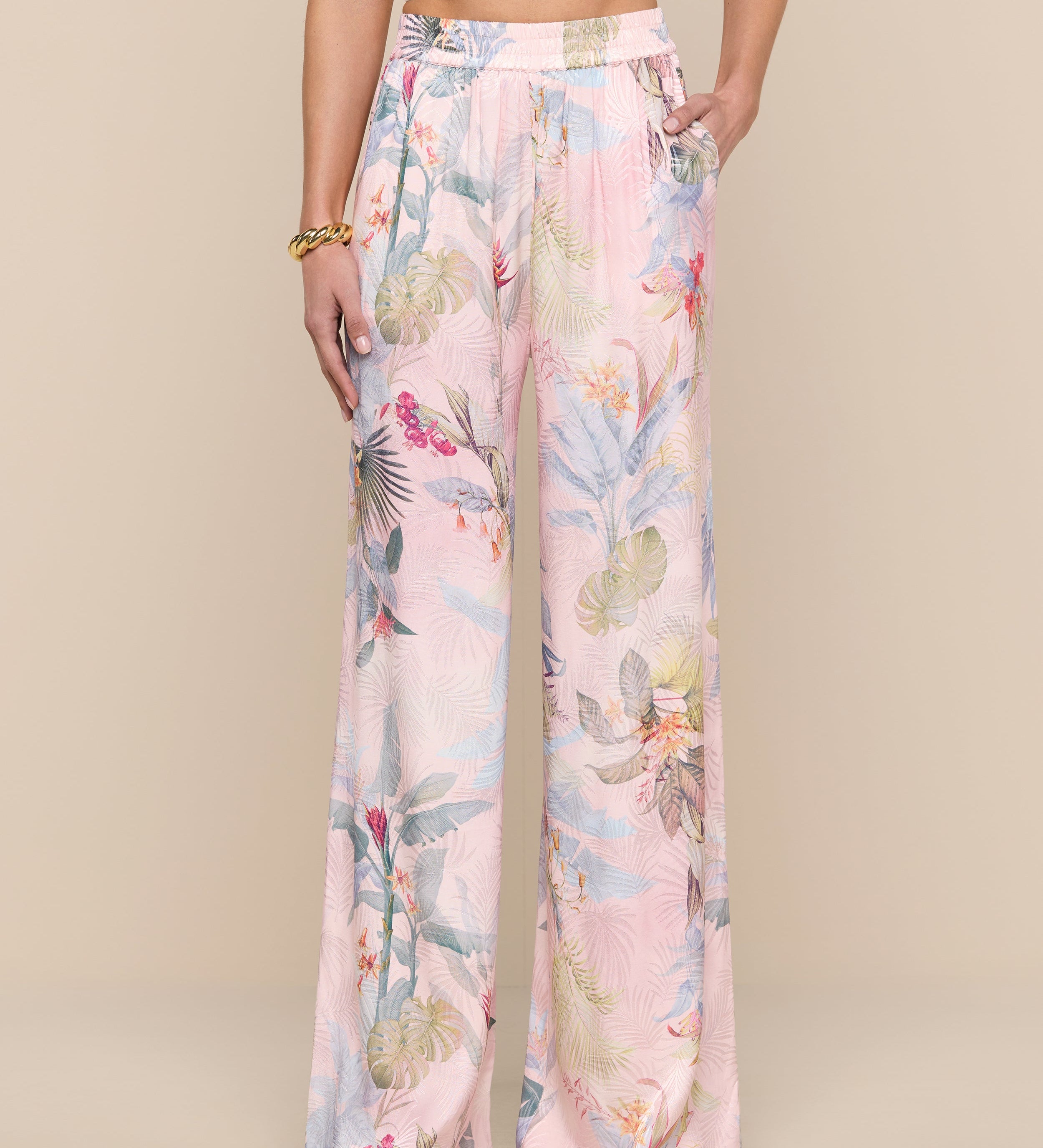 L'AGENCE - Lillian Satin Wide - Leg Pant
