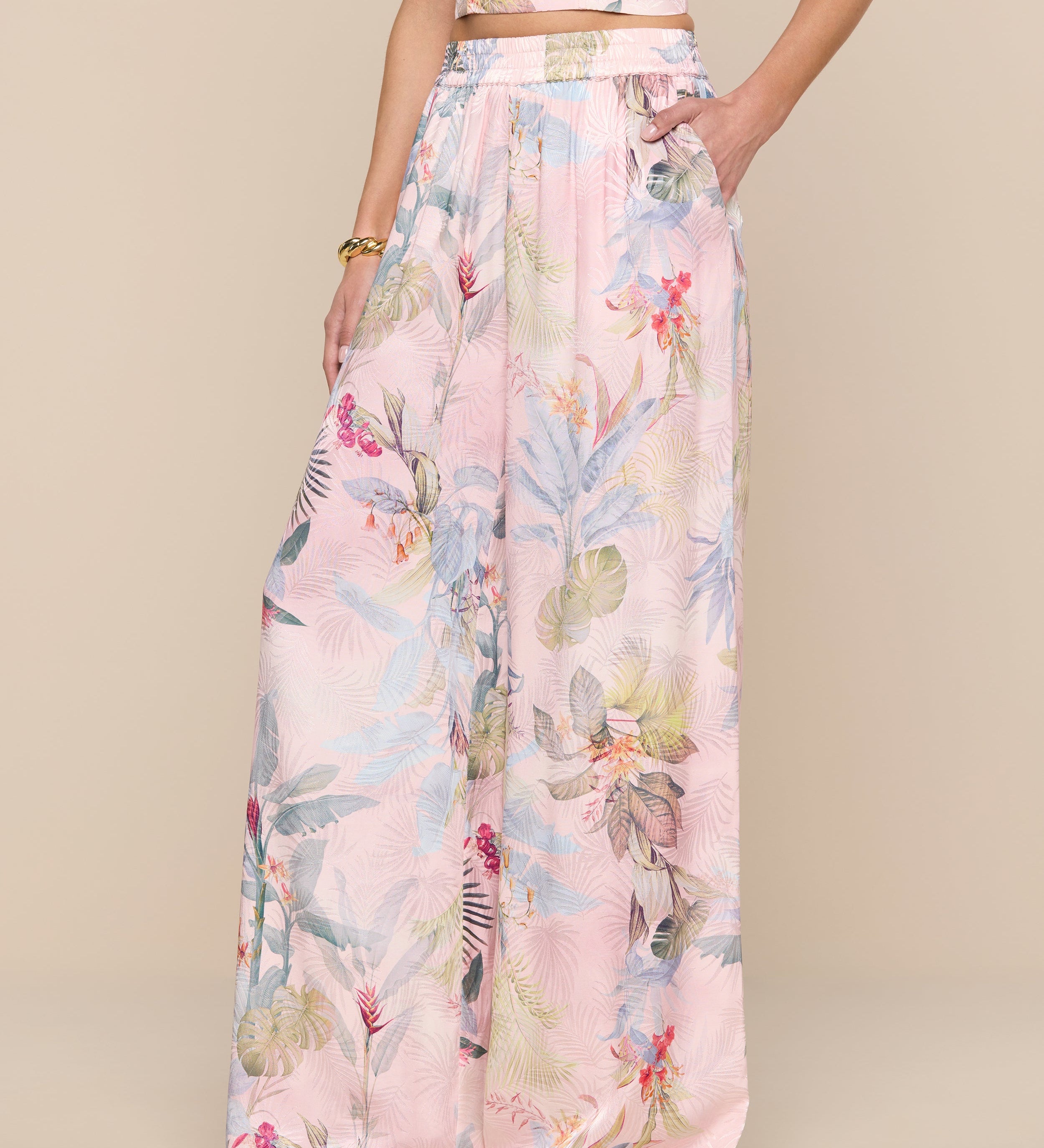 L'AGENCE - Lillian Satin Wide - Leg Pant