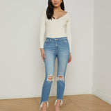 L'AGENCE - High Line Distressed Skinny Jean