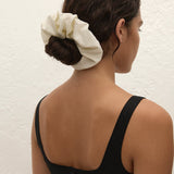 Faithfull - Hair Scrunchie Cream Pinstripe