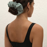 Faithfull - Hair Scrunchie Green Stripe