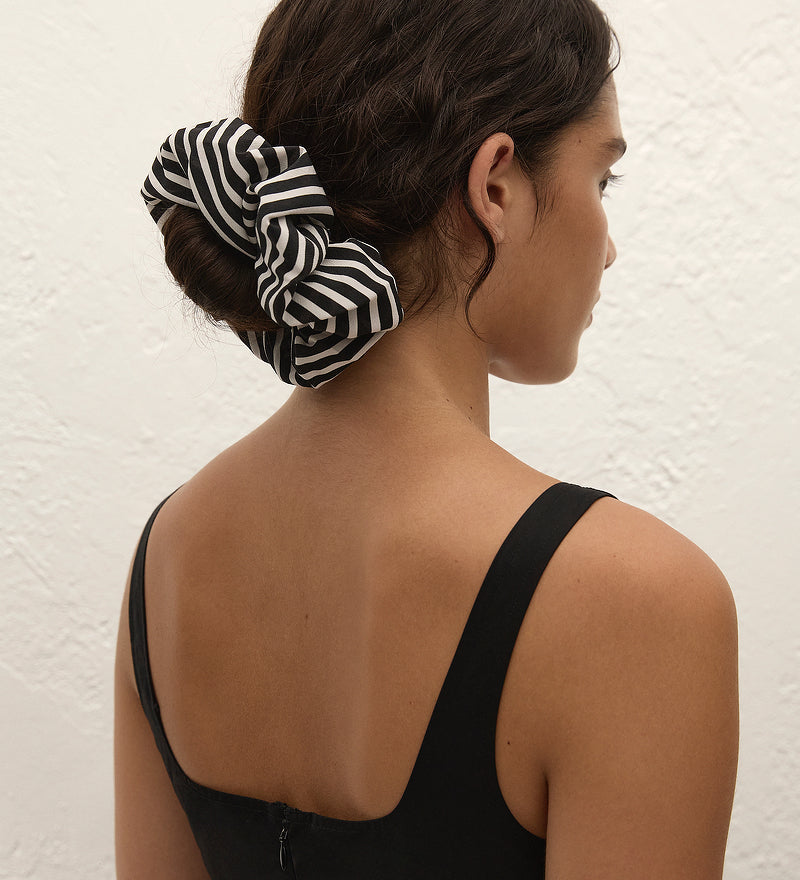 Faithfull - Hair Scrunchie Toscano Stripe Black