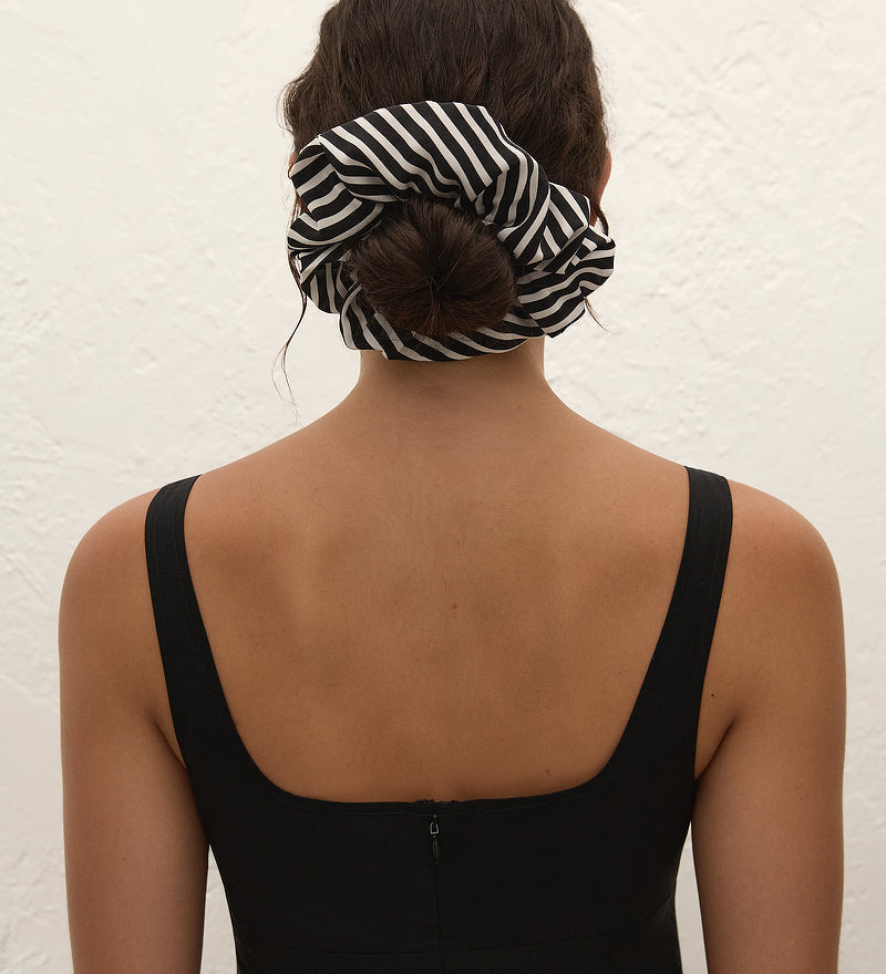 Faithfull - Hair Scrunchie Toscano Stripe Black