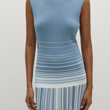 Faithfull - Xyla Maxi Dress Accordion Stripe Mineral Blue