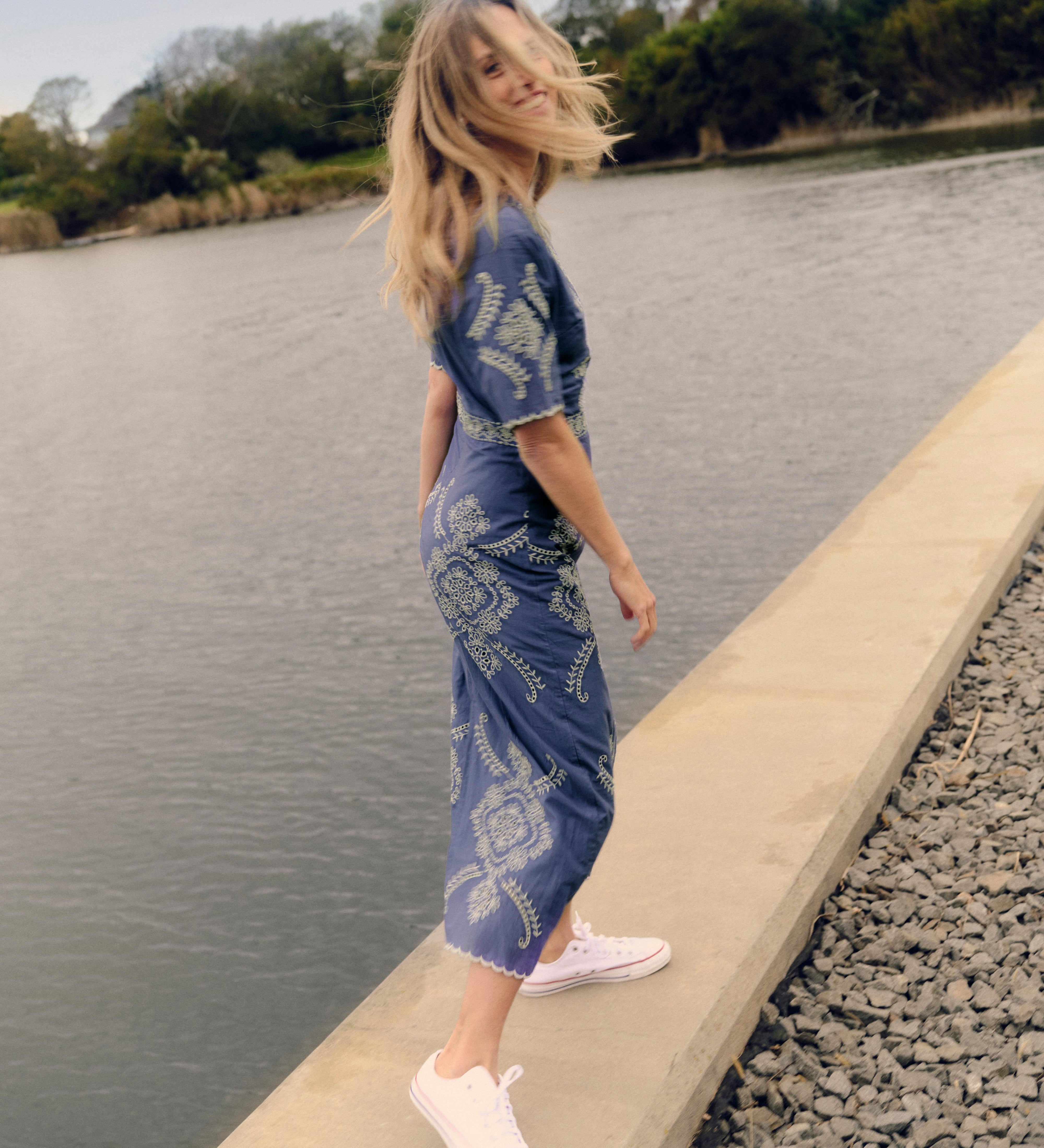 Cartolina - SP26 Bobbi Midi Dress - Indigo