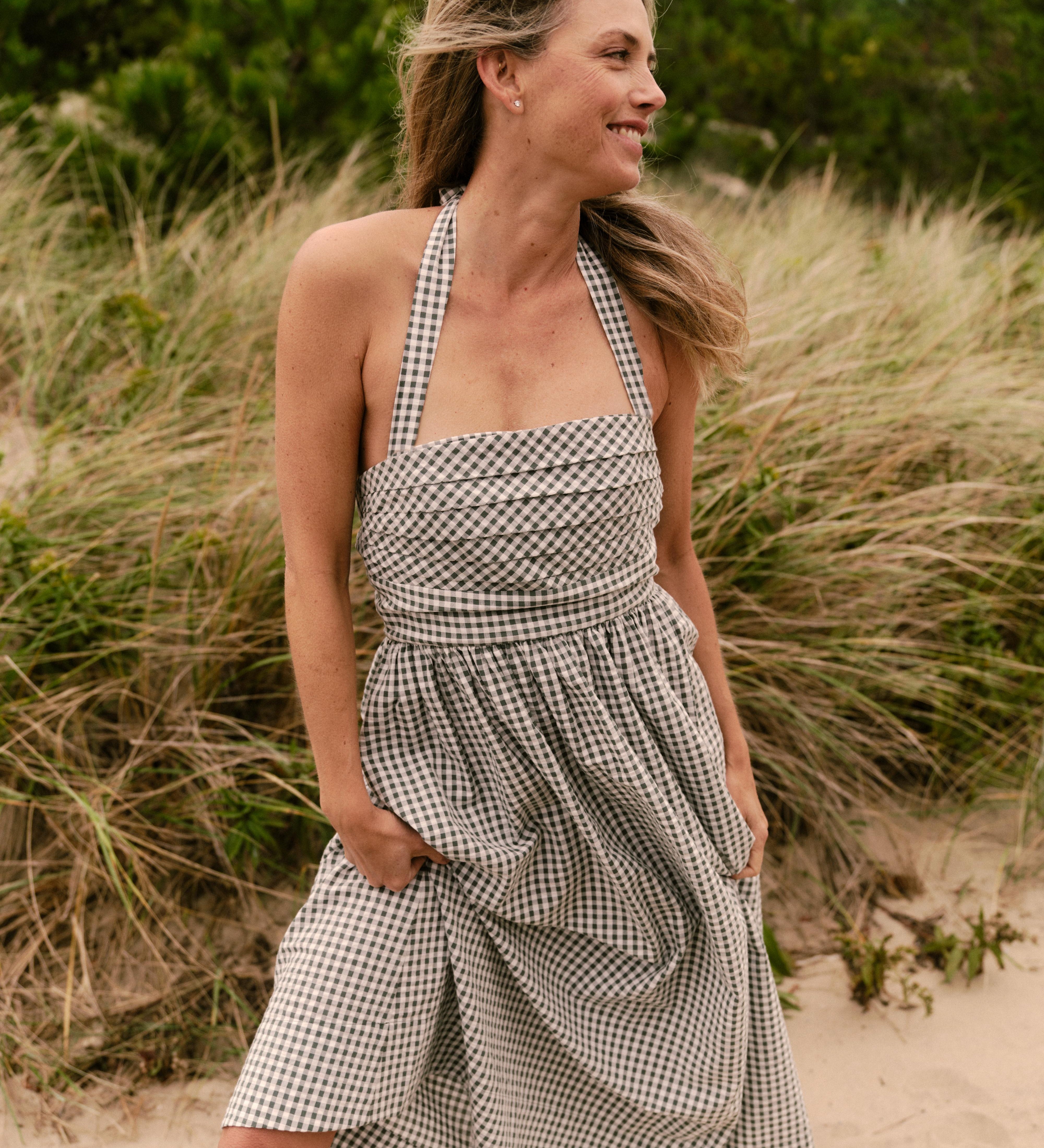 Cartolina - SP26 Chalmers Halter Midi Dress - Moss