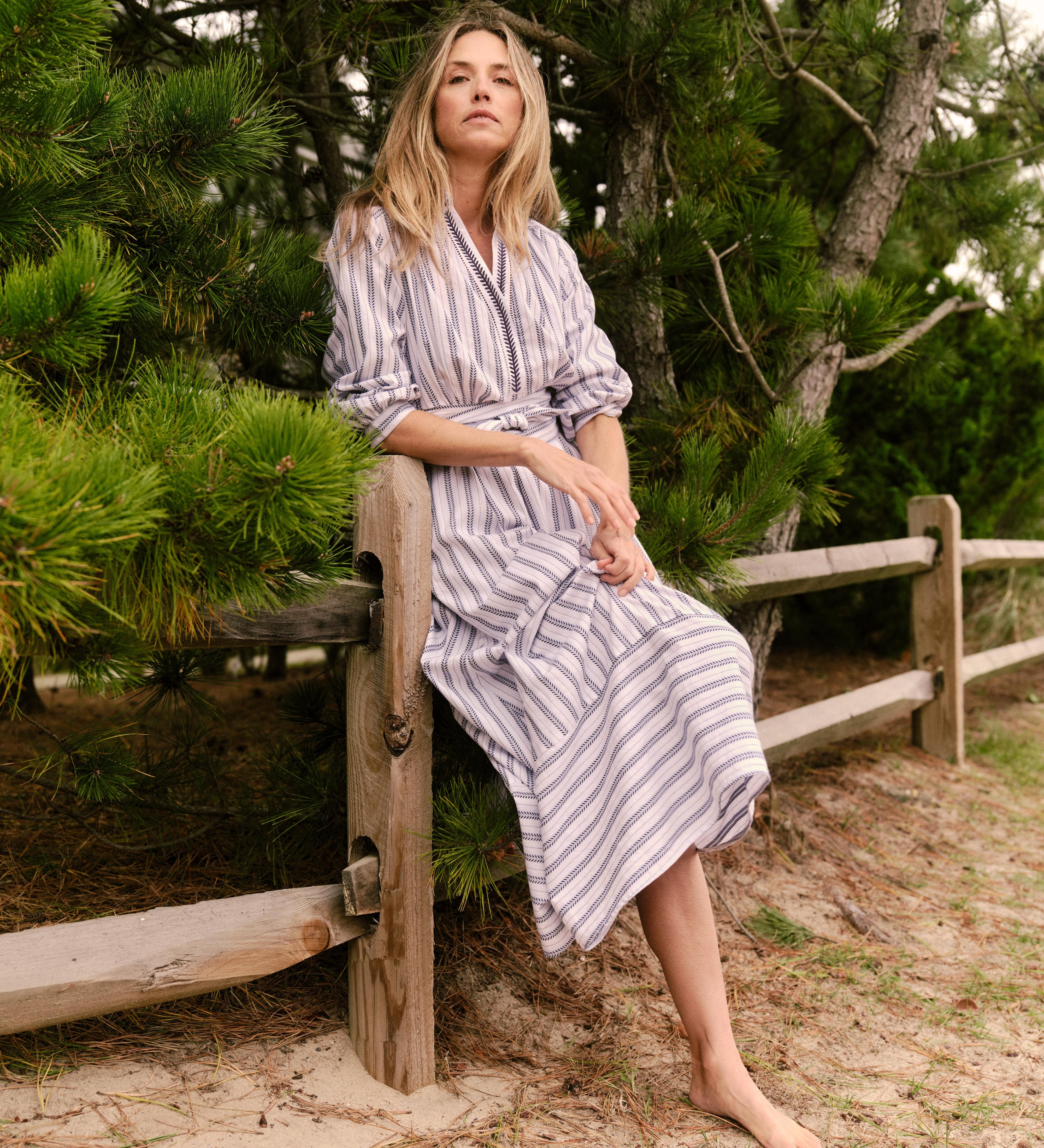 Cartolina - Seraphina Dress - Coastal Indigo Stripe