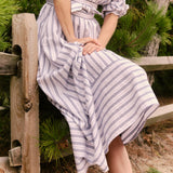 Cartolina - Seraphina Dress - Coastal Indigo Stripe