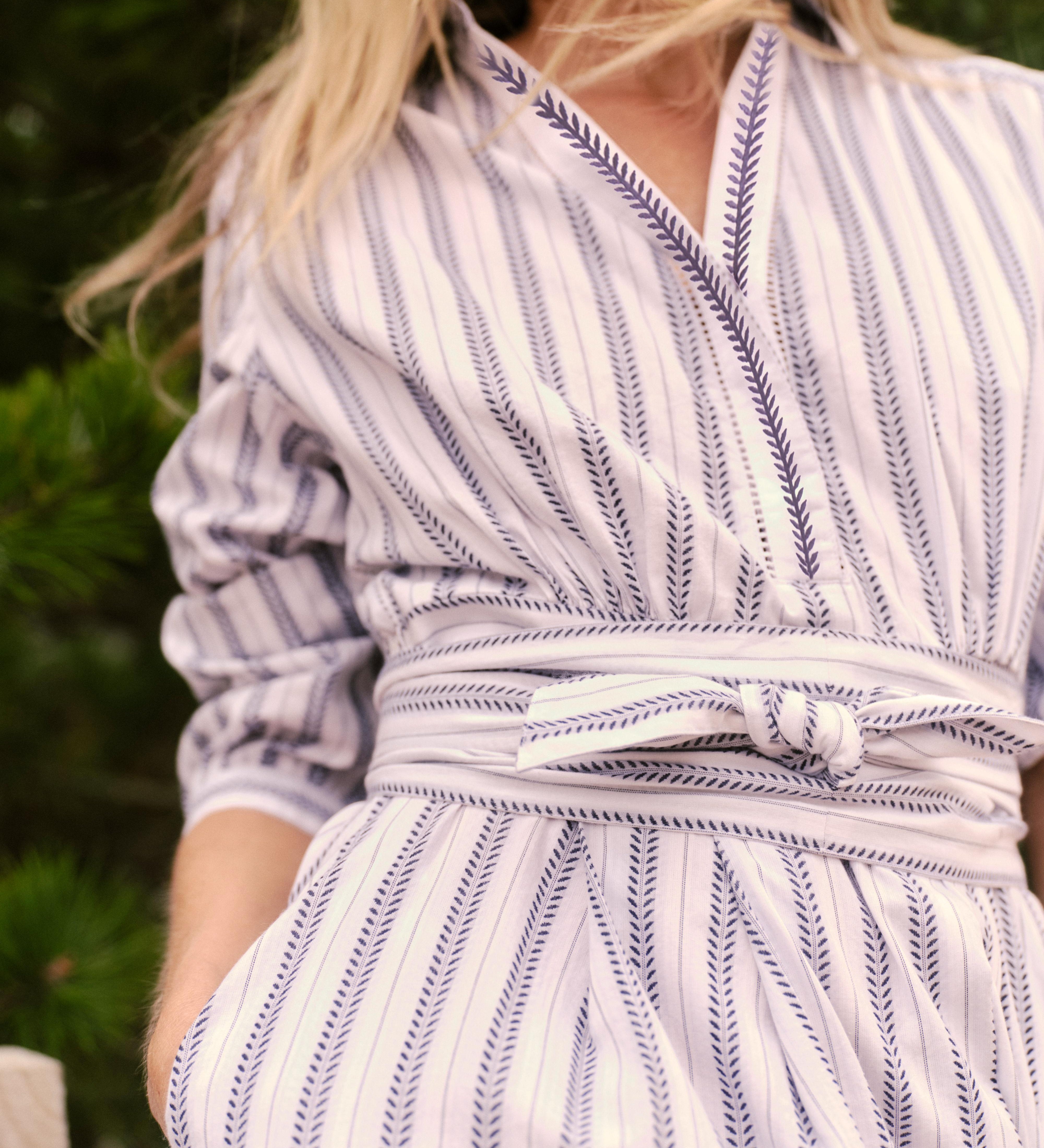 Cartolina - Seraphina Dress - Coastal Indigo Stripe