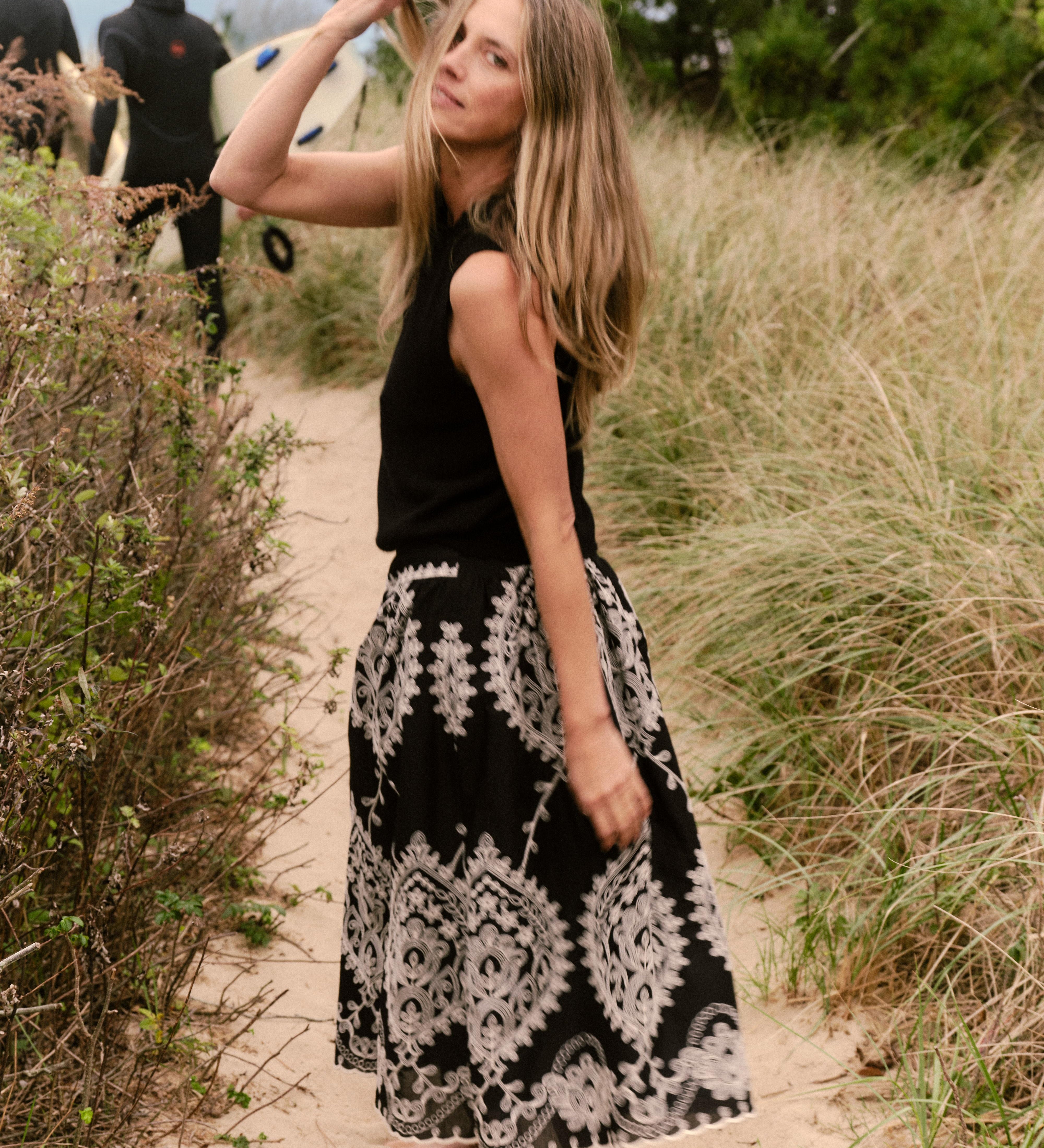 Cartolina - SP26 Georgia Midi Skirt - Noir