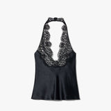 Nili Lotan - TEO LACE HALTERNECK SILK TOP