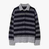 Nili Lotan - GALVEZ STRIPE CASHMERE POLO
