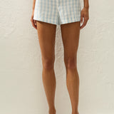 Faithfull - Lila Mini Short Gingham Sky Blue