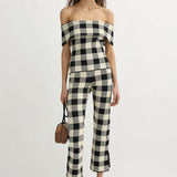 Posse - PIPPA STRAPLESS TOP - HERITAGE PLAID