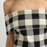 Posse - PIPPA STRAPLESS TOP - HERITAGE PLAID