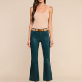 L'AGENCE - Kendra Coated Cropped Flare Jean