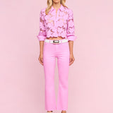 L'AGENCE - Kendra Coated Cropped Flare Jean