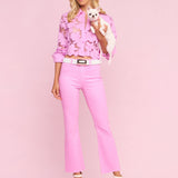L'AGENCE - Kendra Coated Cropped Flare Jean