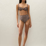 Faithfull - Sol Bikini Top Cioccolato Dot