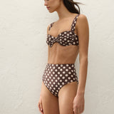 Faithfull - Sol Bikini Top Cioccolato Dot