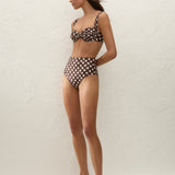 Faithfull - Sol Bikini Top Cioccolato Dot