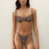 Faithfull - Sol Bikini Top Cioccolato Dot