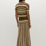 Faithfull - Sable Polo Shirt Espresso Pine Stripe