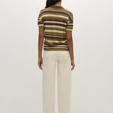 Faithfull - Sable Polo Shirt Espresso Pine Stripe
