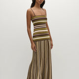 Faithfull - Essenia Knit Dress Espresso Pine Stripe