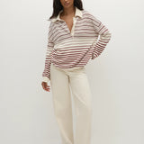 Faithfull - Harlow Polo Scandi Stripe Red Cream