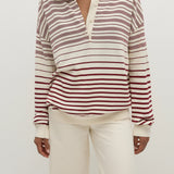 Faithfull - Harlow Polo Scandi Stripe Red Cream