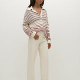 Faithfull - Harlow Polo Scandi Stripe Red Cream