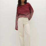 Faithfull - Lyana Top Scandi Stripe Red Cream