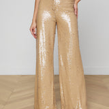 L'AGENCE - Gavin Sequin Wide - Leg Pant