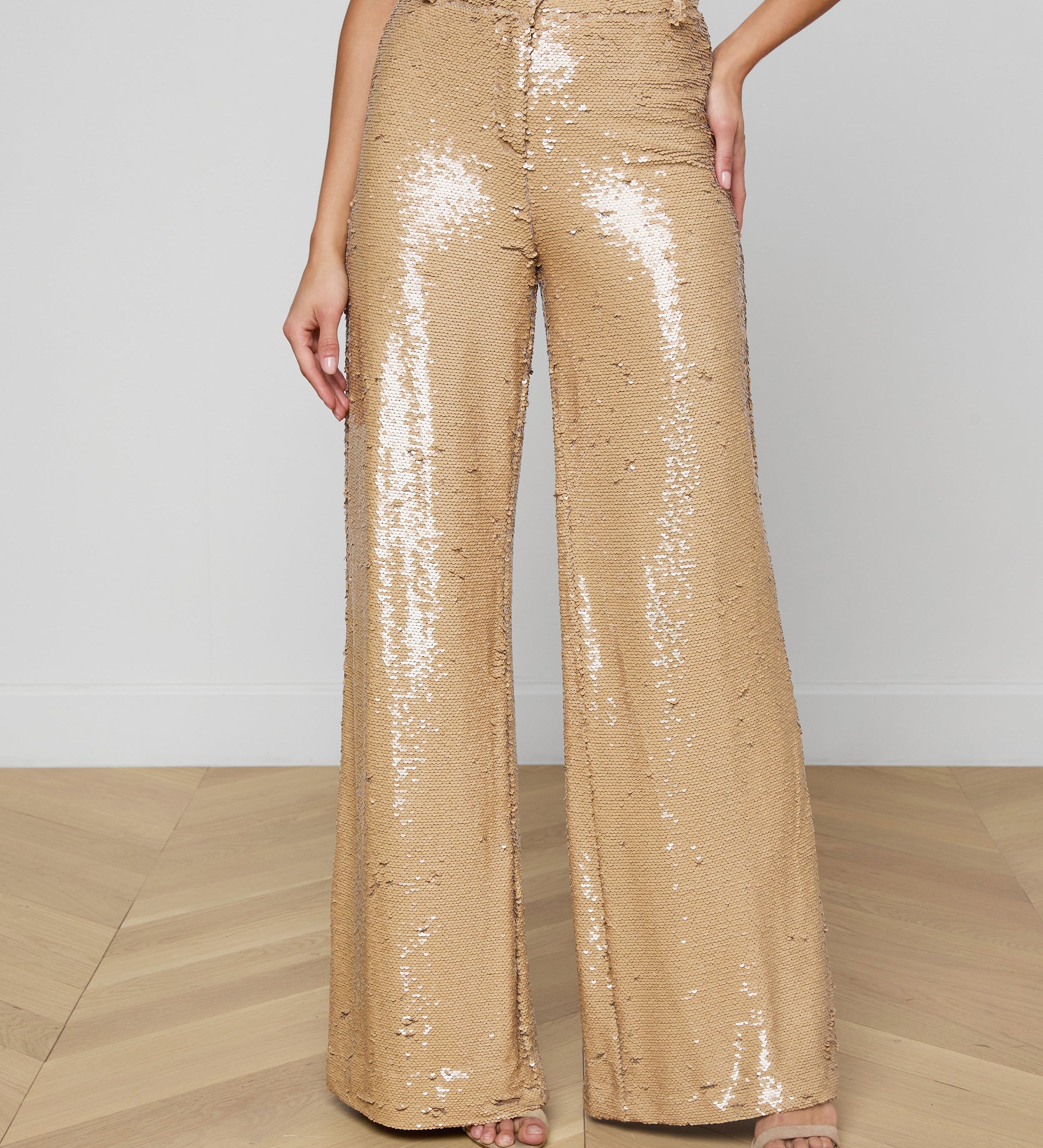 L'AGENCE - Gavin Sequin Wide - Leg Pant