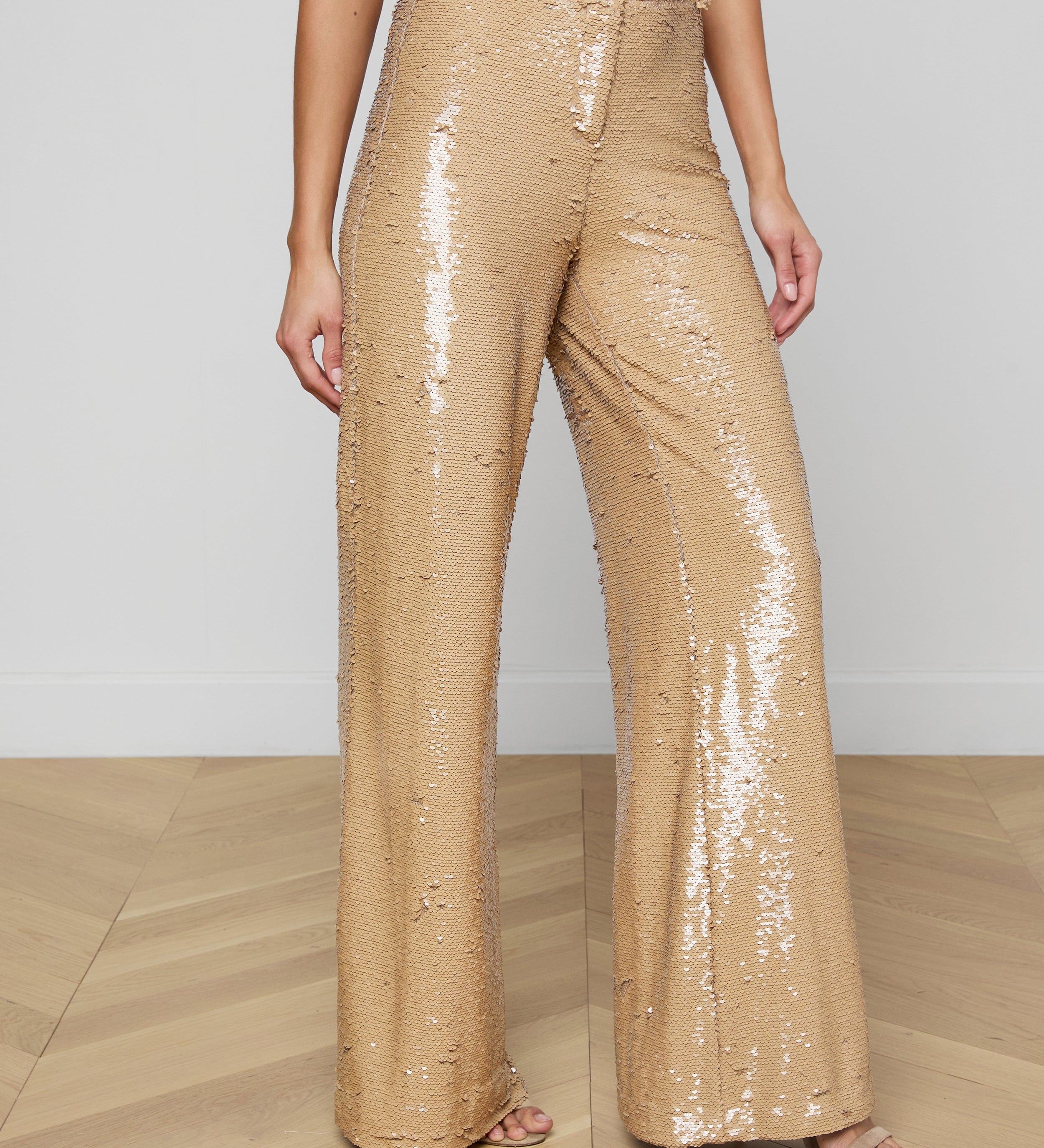 L'AGENCE - Gavin Sequin Wide - Leg Pant