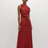 Faithfull - Suis Midi Dress Deep Red