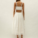 Faithfull - Lyon Midi Skirt Ixora Lace White